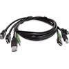 StarTech.com Cavo KVM HDMI doppio da 1,8 m, USB 2.0, audio jack 3,5 mm, cavo combinato universale compatibile con switch KVM,