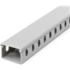 StarTech.com Canalina di cablaggio cavi scanalata con coperchio, 38mm P x 25mm H - 2m L - 8mm, canalina passacavi in PVC per
