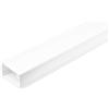 StarTech.com Canalina per la gestione dei cavi solida con nastro adesivo e coperchio, 45mm P x 27mm H - 1,8m L , canaletta in
