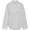NOISY MAY Camicia a Righe con Colletto Classico, Taschino sul Petto e Bottoni