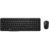 Rapoo Tastiera e mouse senza fili X 1800 pollici (Kit tastiera mouse wireless 2.4 GHz, Dongle Nano USB, Autonomia 12 mesi, Mouse ottico 1000 DPI, Tastiera AZERTY FR, tastierino numerico, per PC,
