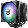 ENERMAX ETS-TD60D-ARGB Dual Tower, indicatore di stato digitale, 2 cuscinetti FDB, 120 mm, TDP 250 W, 6 tubi di calore compositi da 6 mm, con Dow Corning TC-5888, Intel LGA1851/1700/115x AMD AM5/AM4