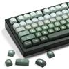 HITIME XVX Matcha Wagashi PBT Keycaps - Tastiera personalizzata 60 75 100%, sublimazione del colore su 5 lati, set da 132 tasti per switch Cherry Gateron MX, verde sfumato
