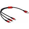 Delock Cavo DeLOCK USB 3in1 Typ-A 30cm ; A>Lightning/m USB-B/USB-C [85891]