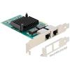 Delock Scheda di rete Delock PCI Express x1 2 x RJ45 Gigabit LAN i350 [88502]