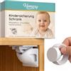 Homery Armadio magnetico di sicurezza per bambini [4 serrature, 1 chiave] | Blocco magnetico per cassetti, chiusura magnetica invisibile, protezione per armadio per bambini, senza fori