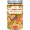 Wonkandy Frutta Mediterranea - Caramelle Gommose Vegane 1,2 kg - Grande Barattolo di Caramelle alla Frutta Assortite - Senza Glutine e Senza Lattosio - Halal - Per Feste e Compleanni