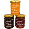 Apicoltura Melissa Box Miele Artigianale Italiano 3x250g - Degustazione Miele di Tiglio, Castagno e Melata - Confezione Regalo Gourmet - Naturale 100% Italiano