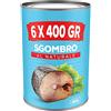Generico Sgombro al Naturale, Pack 6 x 400 gr Scad 2030 | Pesce al Naturale, Confezione Multipla, Senza Olio, Pronto al Consumo, Formato Scorta
