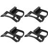 DOITOOL 4 Pezzi Fermapiedi per Pedali da Ciclismo Cinghie, Nero, Plastico | Cage Elastica per Bici da Allenamento, Fissaggio del Piede, per Scarpe senza Tacchette e Tragitti Quotidiani