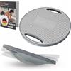DH FitLife Balance Board Ø42 cm | Tavola Propriocettiva con Maniglie | Max 200KG | Superficie Extra Large & Antiscivolo | Allenamento Core, Stabilità & Forza | Tavola Oscillante Fitness per Adulti