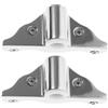 Kichvoe 2 Pezzi Supporto per Pagaia in Acciaio Inox, Argento | Montaggio Sicuro per Remi e Pagaie, Finitura Resistente, Uso Frequente su Barche a Remi e Uscite Kayak