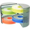 BESTOMZ Organizzatore per Filo da Pesca a 4 Strati, Leggero e Compatto | Silicone e PC, per Leader e Tippet, Aiuta a Risparmiare Spazio, Adatto a Principianti Colore Casuale