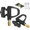 Thinvik Carbon-Ti 202 g (coppia) Pedali per bici da corsa Shimano SPD-SL - Ultraleggeri con tacchetti inclusi, livello di trazione regolabile a 6°, asse 9/16, 53 mm