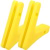 VANZACK 2 Pezzi Supporto Bilanciere a Parete Giallo in Plastica per Squat Rack | Braccio di Fissaggio, Montaggio a Muro, per Bilancieri e Struttura Palestra Domestica, Finitura Liscia