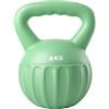 SPORTNOW Kettlebell, 8 kg, impugnatura antiscivolo, palestra, Verde | Sollevamento pesi, allenamento della forza