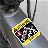 Generico Kit 6 Adesivi Stickers Decal Telaio Bici Bicicletta MTB GPS Non Toccare la mia Bici Ladro Divertente Sirena Universale Frame Protezione cod.2387