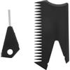 ULTECHNOVO Pettine per Cera Tavola da Surf con Chiave Pinna Nera | Plastica, Denti Seghettati e Bordo Smussato, per Paddleboard e Pulizia Dopo Sessione