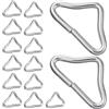 BESPORTBLE 25 Pezzi Anelli per Trampolino, Fibbie Triangolari Sostituibili in Acciaio, Argento, per Rete Trampolino e Telo Elastico, Uso Esterno
