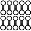 DIYEAH 10 Pezzi Clip per Maschera in Silicone e Plastica Nera | Attacco Sicuro, Leggero e Antiruggine, per Adulti, Snorkeling e Allenamento in Acqua