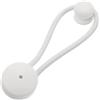 Sosoport Clip di Fissaggio per Teli con Rotella, Corda Elastica in Nylon | Fissaggio Stabile senza Nodi, Regolazione della Tensione, per Deck e Kayak, Colore Bianco