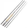 generic Canna da pesca a mosca a 4 sezioni in carbonio per fibra 5/6wt ad azione lenta canna da viaggio portatile per pesca al fiume trota, salmone, 1,98 m, nera