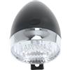 TOYANDONA Luce Anteriore Bici retrò a 3 LED, Faretto Frontale Nero | Stile Vintage, Montaggio senza Attrezzi, per Bici da Corsa e Cruiser, Uso Notturno