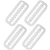 DOITOOL 4 Pezzi Fermaglio Subacqueo in Acciaio Inox Argento | Denti Seghettati, Struttura a Forma di Ponte e Chiusura Semplice, Stabile in Acqua Salata, Presa Migliorata