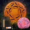 TranRantic Pallone da calcio che si illumina al buio, taglia 5 | Pallone da calcio riflettente con pompa, per giochi notturni, allenamento, sport, per adulti, regalo ideale