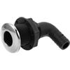 GANAZONO Raccordo Passascafo, Scarico Scafo 90° in Nylon Nero, Design Angolato 20mm, per Pompa di Sentina e Tubo, per Yacht e Imbarcazioni Marine, Scarico Acque Reflue