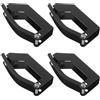 FRCOLOR 4 Pezzi Clip Portabagagli Auto da Tetto in Ferro Nero per Viaggi | Montaggio Rapido, Tenuta Sicura Sul Tetto, Uso, Adatto a Barre Trasversali e Biciclette