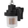 Domary Filtro Carburante 6R3-24560-00 Sostituzione per Fuoribordo 2 4 Tempi | Materiale ABS, Ingresso/uscita da 9,5 Mm, Rimuove i Detriti di Ossido di Ferro, Previene L'intasamento del di