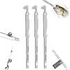 Eunmsi Attrezzo multiuso per la pesca in acciaio inox, 6 in 1, per rimuovere i | Regolatore per esche a rullo di piombo, estrattore ad uncino, estrattore efficiente, compatto, portatile