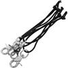 Angoily 4 Pezzi Guinzaglio per Snowboard in Nylon, 550 Lb, Nero, con Clip | Fissaggio Rapido con Gancio a Aragosta, Fascia Elastica da 16 Pollici, per Sport sulla Neve