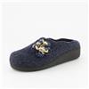 Sanagens Pantofole in lana cotta con fiore decorativo