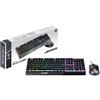 MSI Tastiera Mouse Gaming Vigor GK30 Combo - Switch Semi-Meccanici RGB Clutch GM11, Layout QWERTY Italiano, USB
