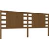 vidaXL Testiera marrone miele 126x4x100 cm in legno di pino massiccio