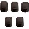 Generico Ganci Adesivi da Parete 5 Pezzi in ABS Marroni, Appendini Senza Forare 8 x 6 cm per Bagno, Cucina Ingresso, Ganci Appendicose Autoadesivi