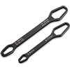 Halynor Set 2 Chiavi Universali Doppia Testa 8-24mm e 3-17mm per Idraulica e Auto | Acciaio Cromo Vanadio, Profilo Stella Autoserrante, Finitura Nero Opaco, Impugnatura Ergonomica, Serraggio Dadi Bulloni
