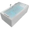 Generico Vasca Idromassaggio Rettangolare Acrilico Bianco 160x75cm - CLEOPATRA | cromoterapia, spa