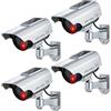 LESOLEIL False Telecamere di Sorveglianza a Circuito Chiuso (argento) | Finta telecamera di sicurezza che riduce i costi di sicurezza, durevole e impermeabile, per case, scuola, ufficio, giardino