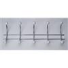 youngschwinnDESIGN attaccapanni porta appendino appendiabiti gancio appendiabiti acciaio/porcellana cromato lucido/bianco con 5 gancio 480 x 168 x 80mm