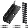SDLDEER Connettore angolare per mobili in acciaio inox, angolo di 90 gradi, angolo in metallo, per carichi pesanti, angoli forati, raccordo in legno per mobili (10, 80 mm x 20 mm)