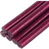 QUARKZMAN 6Pz Stick Colla a Caldo Mini per Pistola per Colle 7mm x 100mm Colla a Caldo Bastoncini Piccoli Ricariche, Glitterato Rosso Rosa