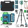 Kevsuvqin Livella Laser Autolivellante 360, 16 Linee Laser Verde con Treppiede, APP | Livella Laser con 2x4800mAh Batterie & Indicatore LED, Telecomando/IP54 Impermeabile per Edilizia,Ristrutturazioni d'interni