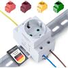 B+G E-Tech GS16 - Presa Schuko per guida DIN 16 A, 230 V, 2P+E, presa da incasso per cabinet, armadio contatore, presa con contatto di protezione per montaggio su guide DIN da 35 mm