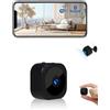 AOBOCAM Mini Telecamera WiFi Interno, Videocamera Sorveglianza 1080P, | Visione Notturna, Rilevamento di Movimento, Controllo Remoto Con App