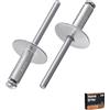 Home DIYer Rivetti ciechi a flangia grande, 4 x 16 mm, 100 pezzi, in alluminio, con testa extra larga