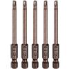 QUARKZMAN 5Pz Punte Cacciavite Piatta Esagonale H3.0 (3mm) con Punta Magnetiche Gambo Esagonale 1/4 Lunga 75mm (3) Inserti per Avvitatore Metrico Acciaio S2 Chiave Bussola, Tonalità Rame