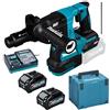 Makita HR004GM201 Martello Combinato SDS+ 40 V Max. /4,0 Ah, 2 batterie + Caricatore in MAKPAC